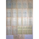 Selection of 1939 London Transport Green Line Coaches TIMETABLE LEAFLETS, the last issues before