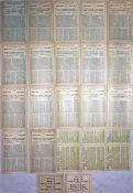 Selection of 1939 London Transport Green Line Coaches TIMETABLE LEAFLETS, the last issues before