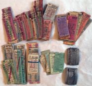 Quantity (200+) of unsorted London Transport 1930s-50s PUNCH TICKETS from Trams & Trolleybuses,