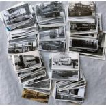 Large quantity of b&w London TROLLEYBUS PHOTOGRAPHS, mainly postcard-size, from the 1930s to 1962.