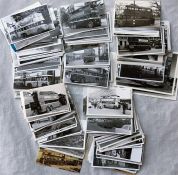 Large quantity of b&w London TROLLEYBUS PHOTOGRAPHS, mainly postcard-size, from the 1930s to 1962.