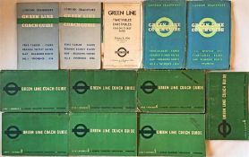 Quantity of London Transport Green Line Coach GUIDE (TIMETABLE) BOOKLETS from No 1, 1936 (2