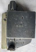 London Transport Tramways A-type PUNCH TICKET MACHINE serial no A 8367, complete with back-plate