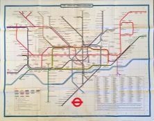 1979 London Underground quad-royal POSTER MAP designed by Paul Garbutt. Shows the Jubilee Line