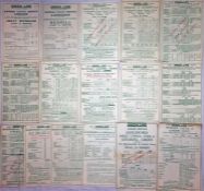 Quantity of Green Line Coaches Ltd TIMETABLE FLYERS, double-sided, from 1930. All different and in