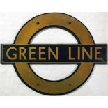 London Transport Green Line Routemaster cast alloy BULLSEYE PLATE as fitted to the prototype CRL 4