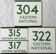 A selection of London Transport bus stop enamel E-PLATES for Eastern National routes 304, 315/317