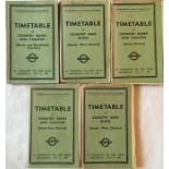 1948 London Transport OFFICIALS' TIMETABLE BOOKLETS for Country Buses and Coaches. This is the
