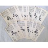 Set of 1964 London Underground CHEAP RETURN FARES LEAFLETS from 110 different stations, believed