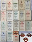 Set of London Transport 'Buses for Trolleybuses' LEAFLETS dated from 1959-1962 (total of 16,