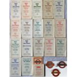 Set of London Transport 'Buses for Trolleybuses' LEAFLETS dated from 1959-1962 (total of 16,