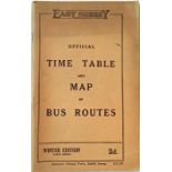 East Surrey Traction Co Ltd TIMETABLE BOOKLET Winter Edition (First issue) dated 9/11/27. A little-