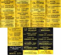 Quantity of London Transport Routemaster bus SLIPBOARD POSTERS bearing a large variety of