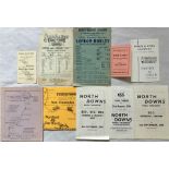 Assortment of coach/bus TIMETABLE LEAFLETS comprising c. late 1920s Fairway Super Coaches,