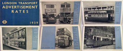 1939 London Transport ADVERTISEMENT RATES BROCHURE. A 54pp, high-quality publication issued by the