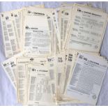 Large quantity of London Transport bus stop PANEL TIMETABLES dated from 1950-1978 (mostly 1950s/60s)