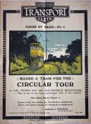 1929 Southend-on-Sea Transport (Corporation Light Railways & Transport Dept) POSTER 'Tours by Tram -