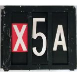 Bus DESTINATION BLIND BOX (numerals) containing 3 number blinds, each from 0-9 + A, B, C & X.