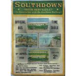 Southdown Motor Services (in association with the Southern Railway) Official BUS TIMETABLE dated 9