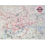 London Transport Underground MAP. A special printing produced to accompany the 1934 Report &