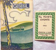 c1928 London General Omnibus Company 32pp Private Hire BROCHURE with cover design by Ethel 'Bip'