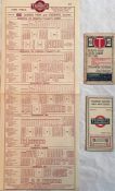 London tram items comprising a 1924 PANEL TIMETABLE for Metropolitan Electric service 66 from Canons