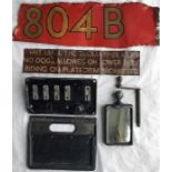 London Transport Trolleybus ITEMS comprising the FLEETNUMBER PANEL cut out from the side of East