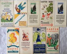 Selection of London Undergound Group ("London's Underground") HOLIDAY LEAFLETS (Excursions by train,