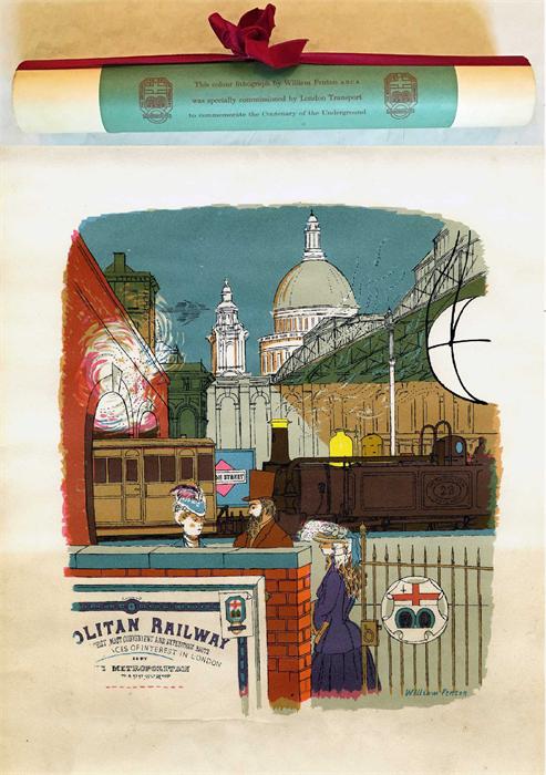 Original colour LITHOGRAPH by William Fenton ARCA specially commissioned by London Transport to