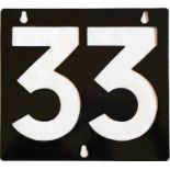 London Transport Tramways ROUTE NUMBER STENCIL for Kingsway Subway route 33 which ran from West