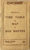 1926 East Surrey Traction Co Ltd TIMETABLE BOOKLET Winter Edition (First issue) dated 20/10/26