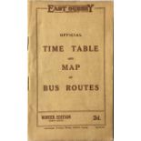 1926 East Surrey Traction Co Ltd TIMETABLE BOOKLET Winter Edition (First issue) dated 20/10/26