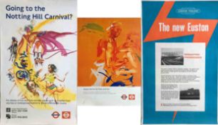 A pair of London Transport POSTERS by Kathy Wyatt, the first a double-royal 'Notting Hill