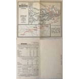 1926 card MAP OF THE UNDERGROUND RAILWAYS OF LONDON by F H Stingemore 'showing the extension from