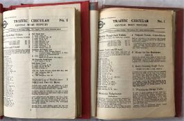 Complete sets of London Transport TRAFFIC CIRCULARS for Central Road Services for the years 1950 (