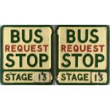 Southern Vectis (Isle of Wight) BUS STOP FLAG, a 1950s cast-alloy example with raised lettering