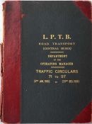 Officially bound volume of London Transport (LPTB) Road Transport (Central Buses) TRAFFIC