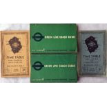 Selection of 1930s London Transport TIMETABLE BOOKLETS comprising North-East Area for Jan-Mar