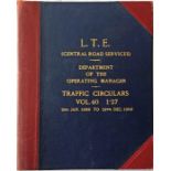 Officially bound volume of London Transport TRAFFIC CIRCULARS (Central Road Services) for the year