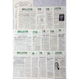 A complete run of the London Transport staff magazine "Bulletin - a Newsletter for all the Men and