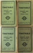 Selection of 1946 London Transport OFFICIALS' TIMETABLE BOOKLETS for Country Area Buses comprising