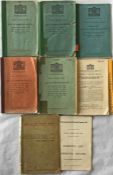 Selection of 1920s 'LIST OF APPROVED ROUTES' BOOKLETS issued by the Metropolitan Police, Public