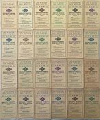 Quantity of 1921 London General Omnibus Company LEAFLETS 'LISTS OF MOTOR BUS ROUTES', the weekly