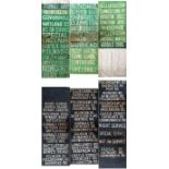 Pair of Glasgow Corporation TROLLEYBUS DESTINATION BLINDS, the first for the upper box and the