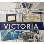 Quantity of London Underground EPHEMERA including Victoria Line opening PHOTOGRAPHS, BOOKLET,