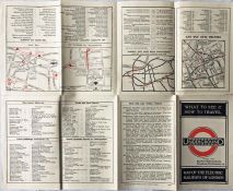 1922 London Underground MAP OF THE ELECTRIC RAILWAYS OF LONDON 'What to See & How to Travel' with