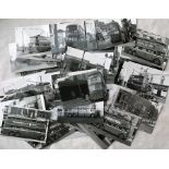 Quantity of b&w London TROLLEYBUS PHOTOGRAPHS, size 6x4, taken in the 1950s-early 1960s. Generally