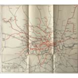 1945 London Transport Underground MAP. A special printing produced to accompany the 1945 Report &