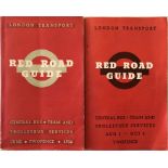 1936 London Transport 'RED ROAD GUIDE' TIMETABLES of Central Bus, Tram & Trolleybus services, the
