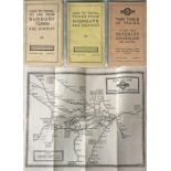 Selection of 1925/26 London Underground 'How to Travel to & from...' POCKET BOOKLETS with card